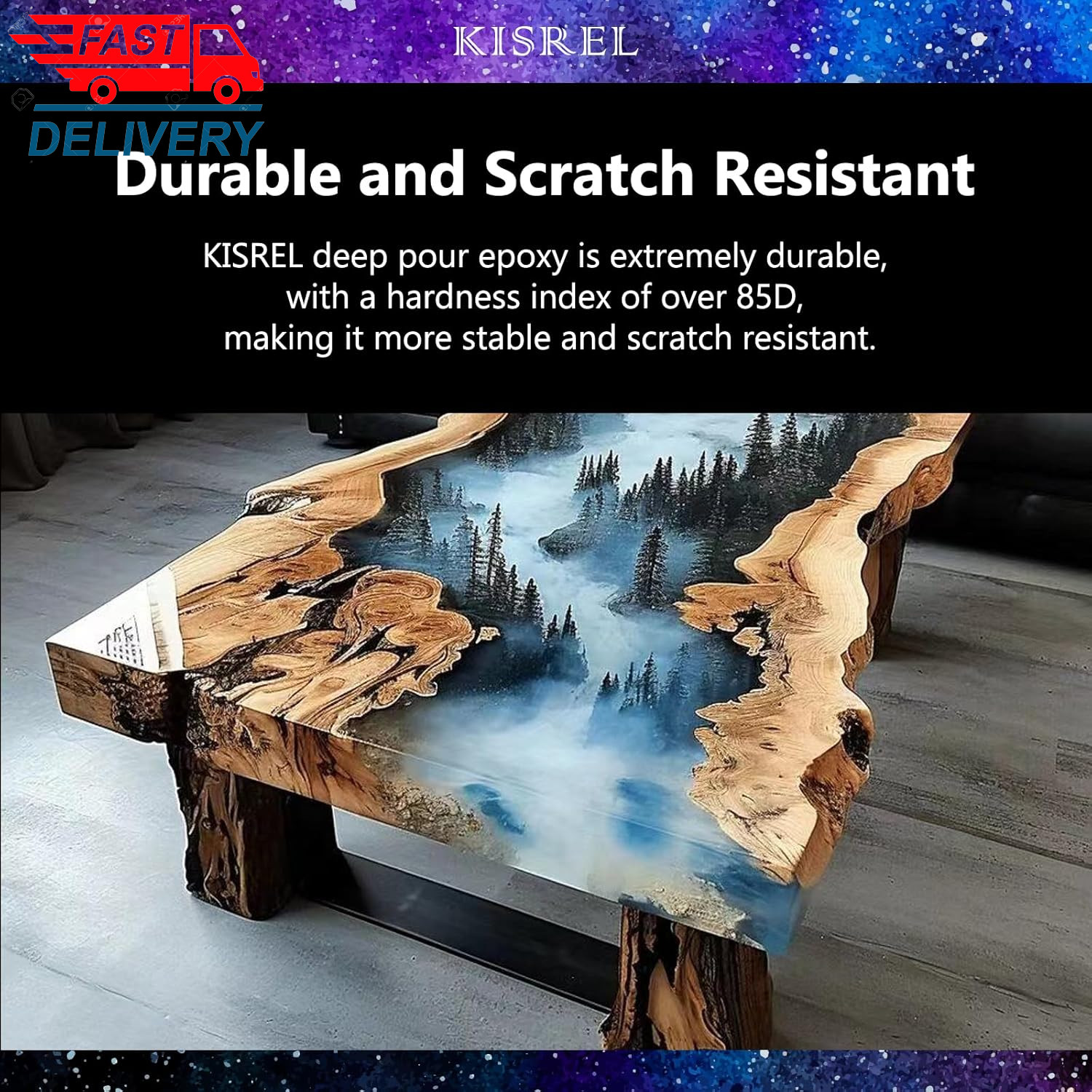 Deep Pour Epoxy Resin, 3 Gallon Resin Epoxy Kit (2:1) for 2-4 Inch Pour 💪👌