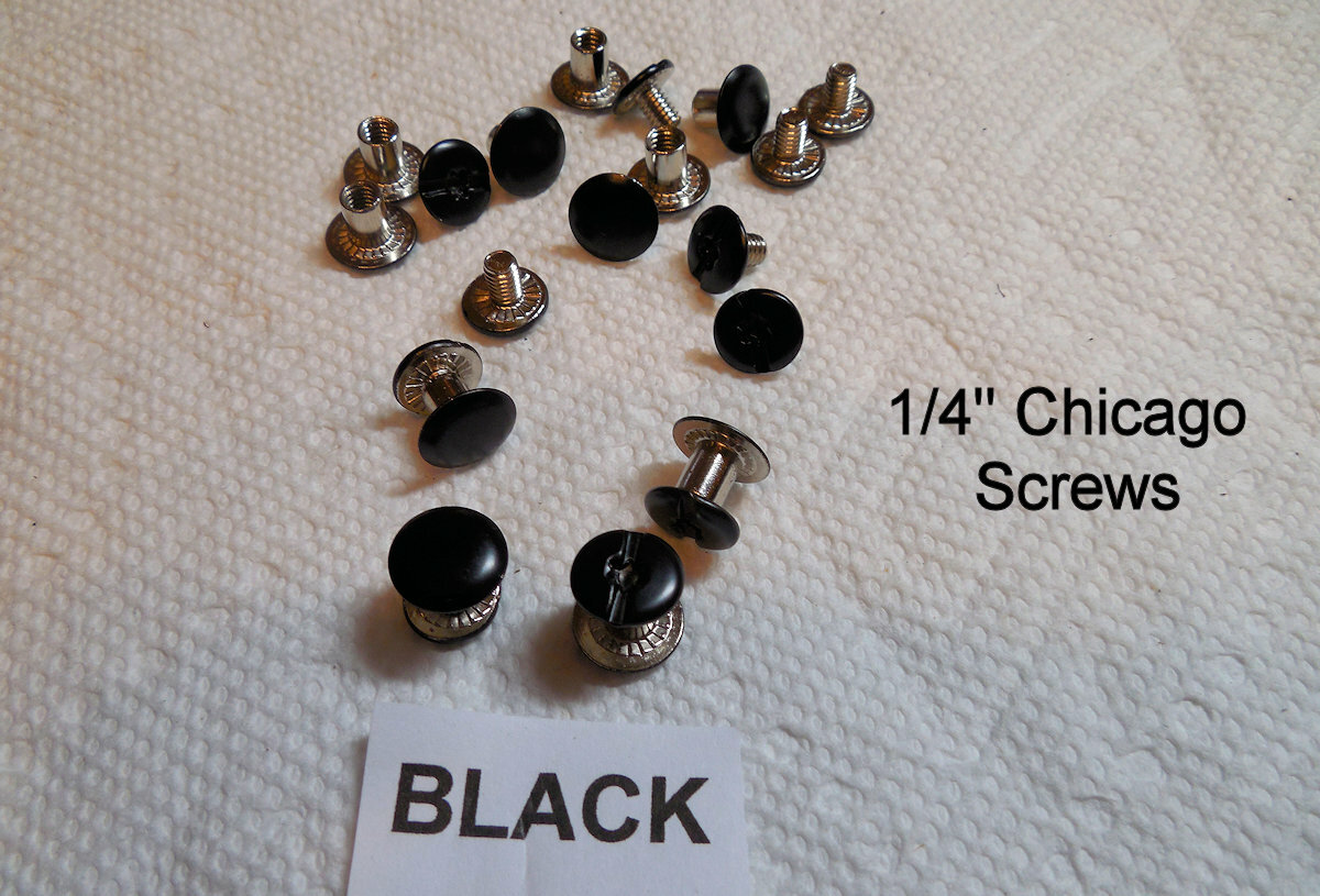 Chicago Screws 1/4″ Brass in Black_Gold_Silver_Antique Brass_Antique Copper