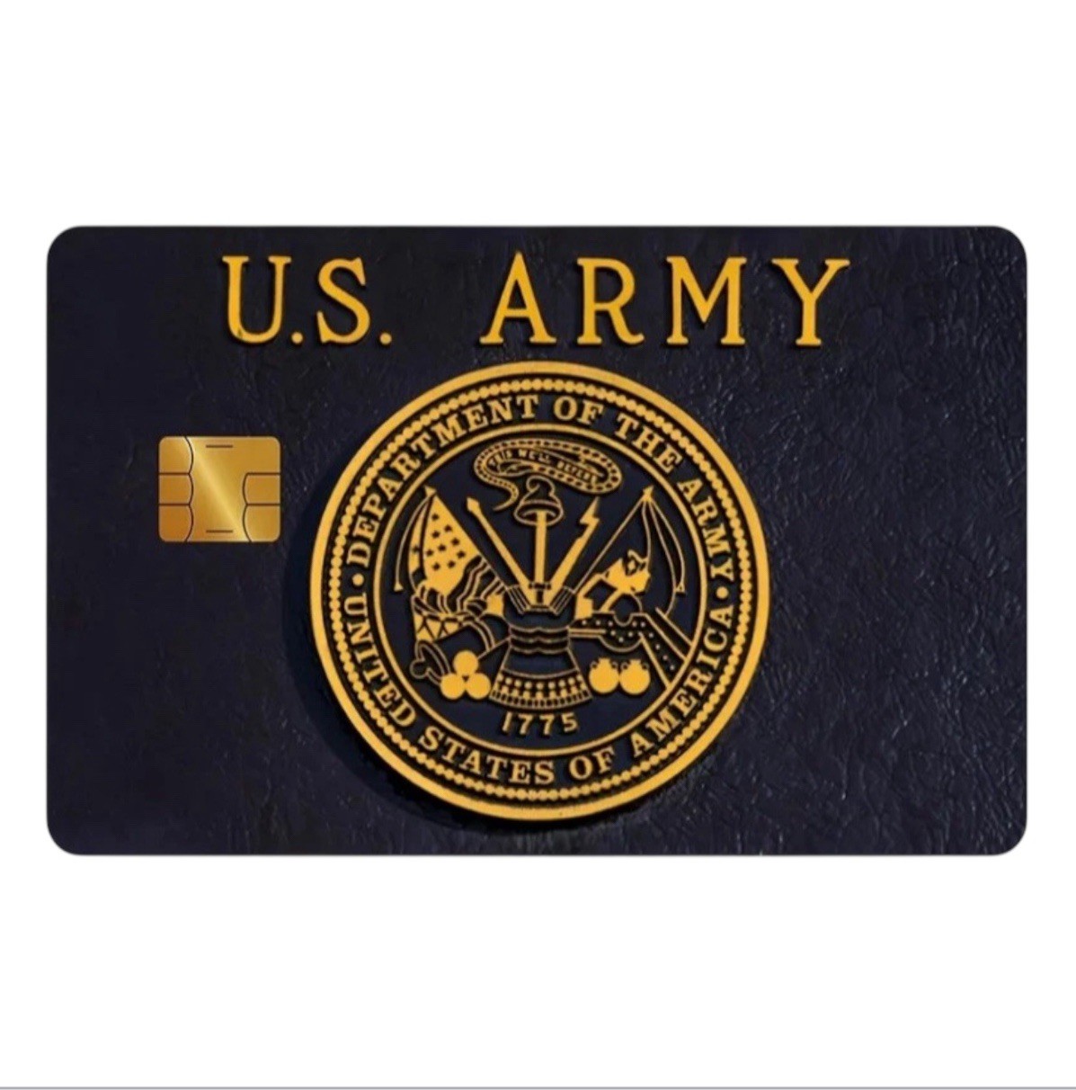 UNITED STATES US ARMY GOLD BLACK CREDIT DEBIT CARD SKIN STICKER 1PC