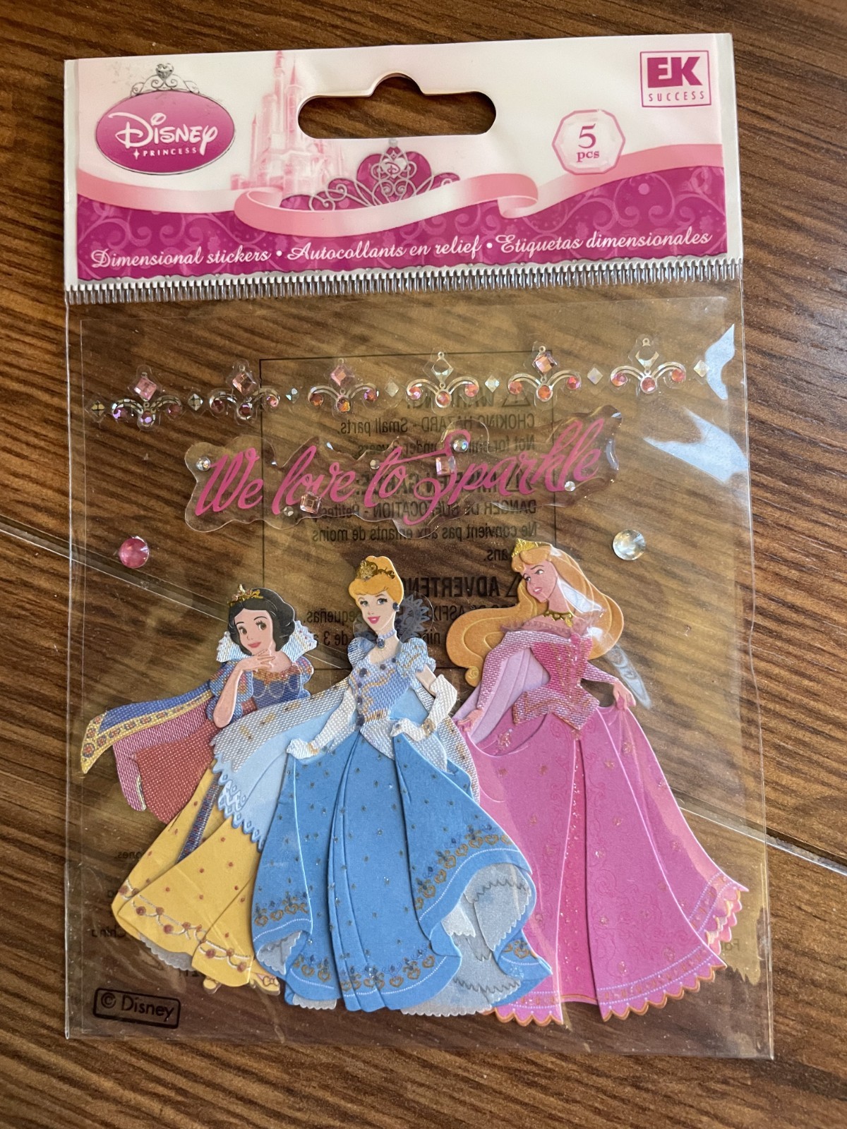 Disney princess dimensional stickers by EK Success–YOU PICK