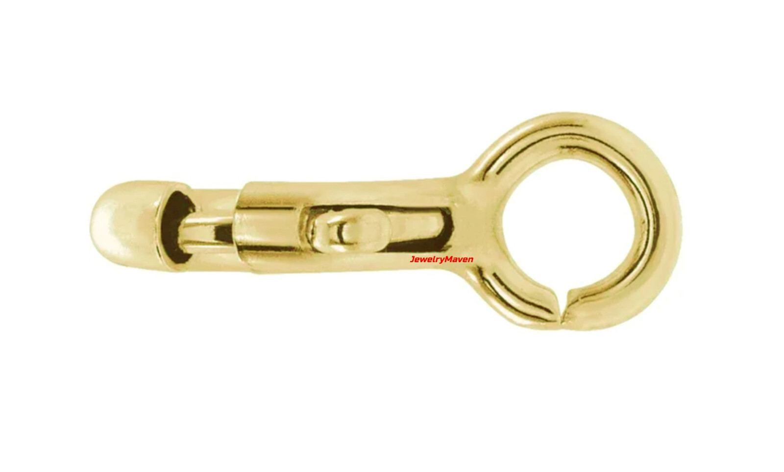 4.5mm 14k Yellow Gold Spring Ring Clasp OPEN Jump Ring JewelryMaven ITALY