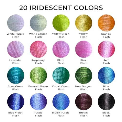 ARTME Iridescent Acrylic Paint Set 20 Chameleon Colors 2oz