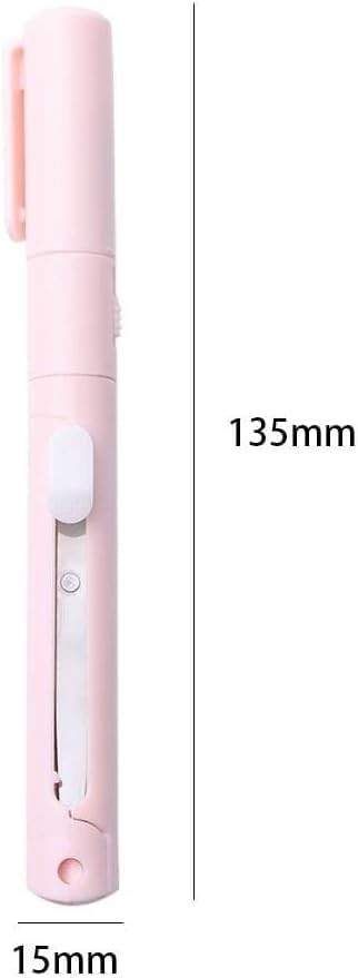 Pen Style Folding Scissors Mini Compact Paper Cutter Stainless Steel Travel Case