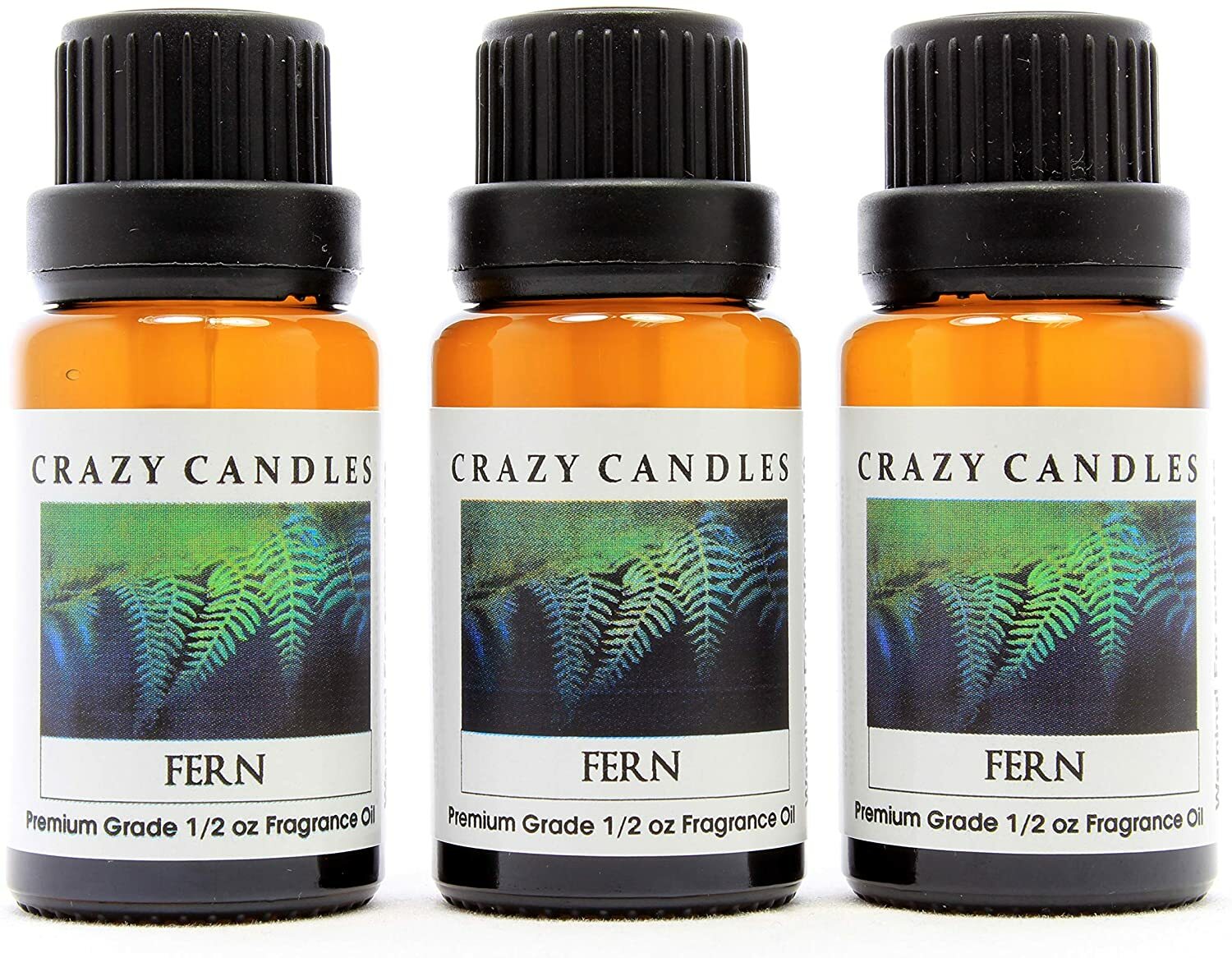 3 Fern 1/2oz Premium Grade Scented Fragrance Oil Crazy Candles