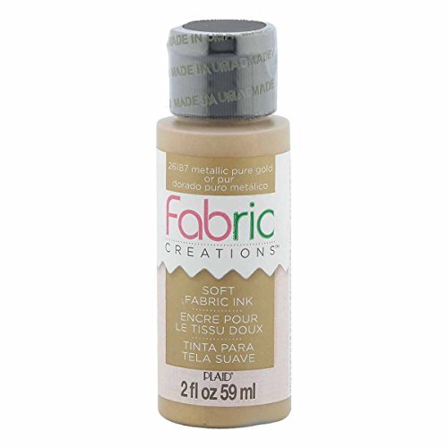 Fabric Ink in Assorted Colors, Metallic Pure Gold, 2 Fl Oz (Pack of 1)