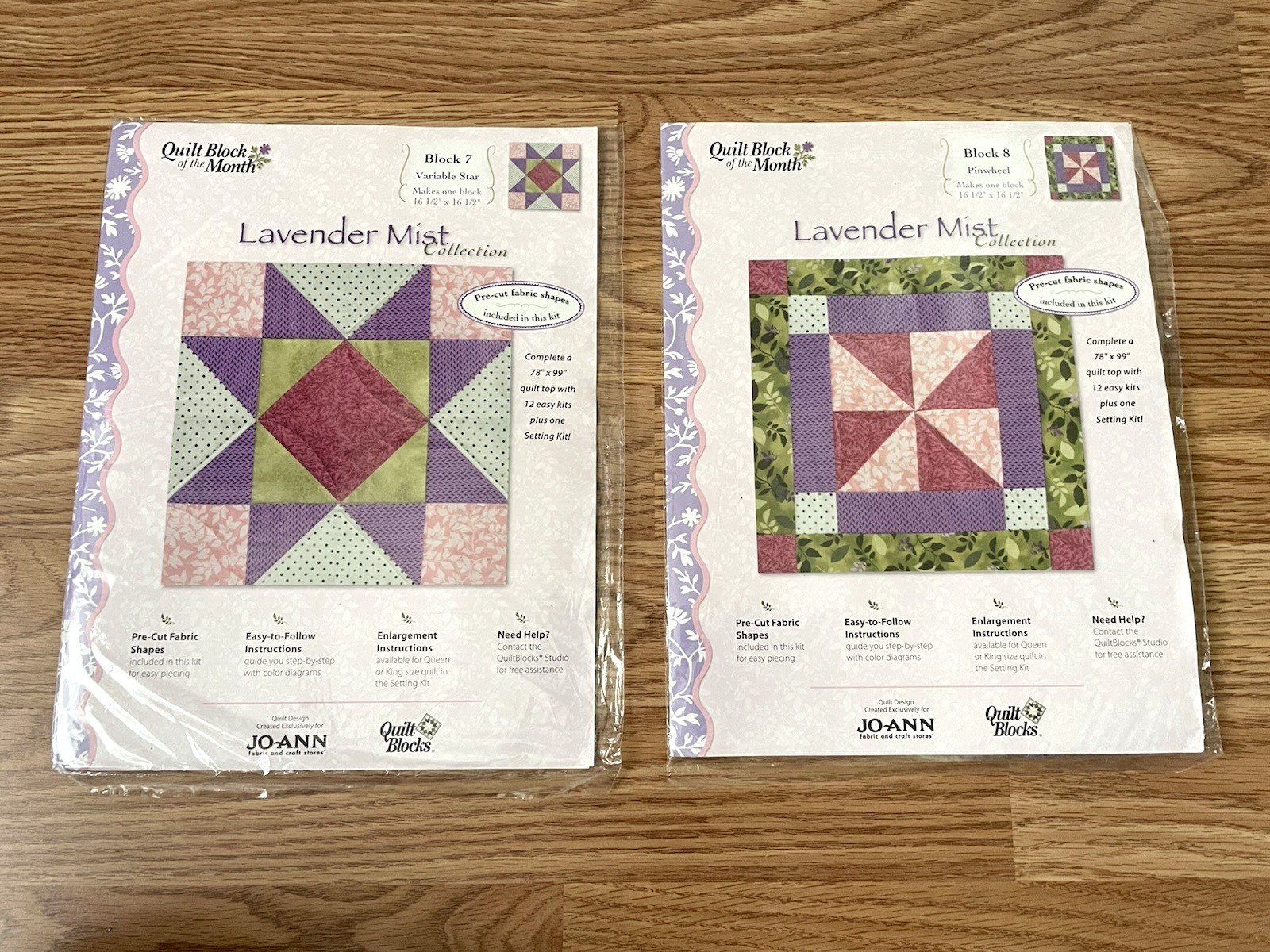 Jo Ann Simply My Style Block of the Month Lavender Mist 1-12 Kit Set New