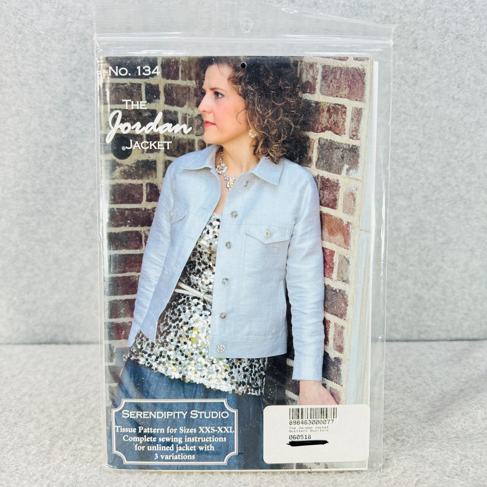 Serendipity Studio 134 JORDAN JACKET Button Front Collar Misses XXS XXL Pattern