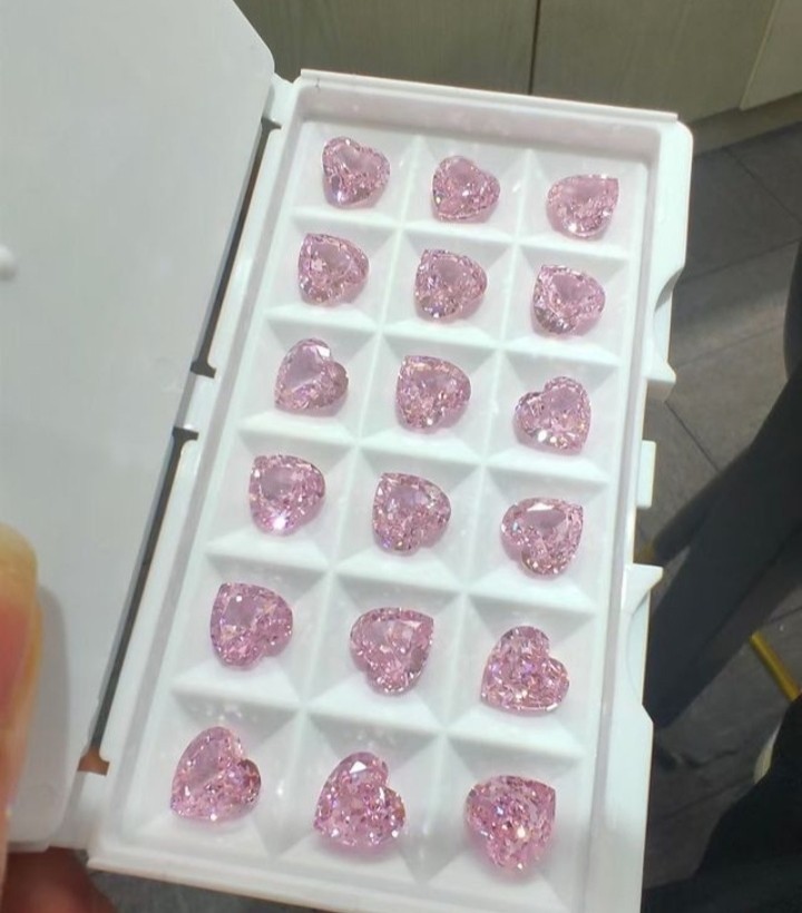 5PC 5.Ct Pink Color Heart Cut VVS1 Diamond Premium Quality Loose Gemstone