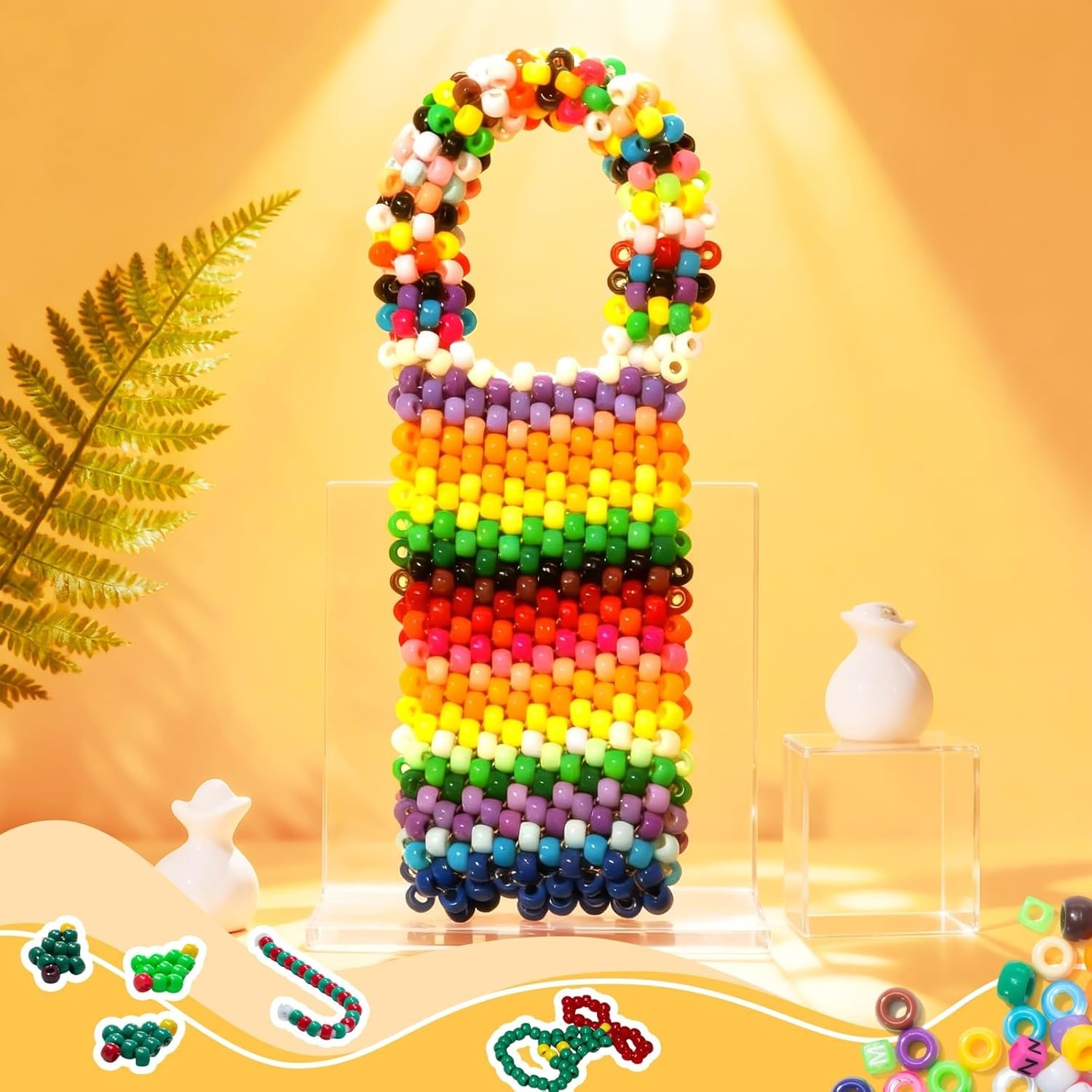 Expand Your Crafting with 1200 Pcs of Multi-Colored Kandi Beads for All Ages
