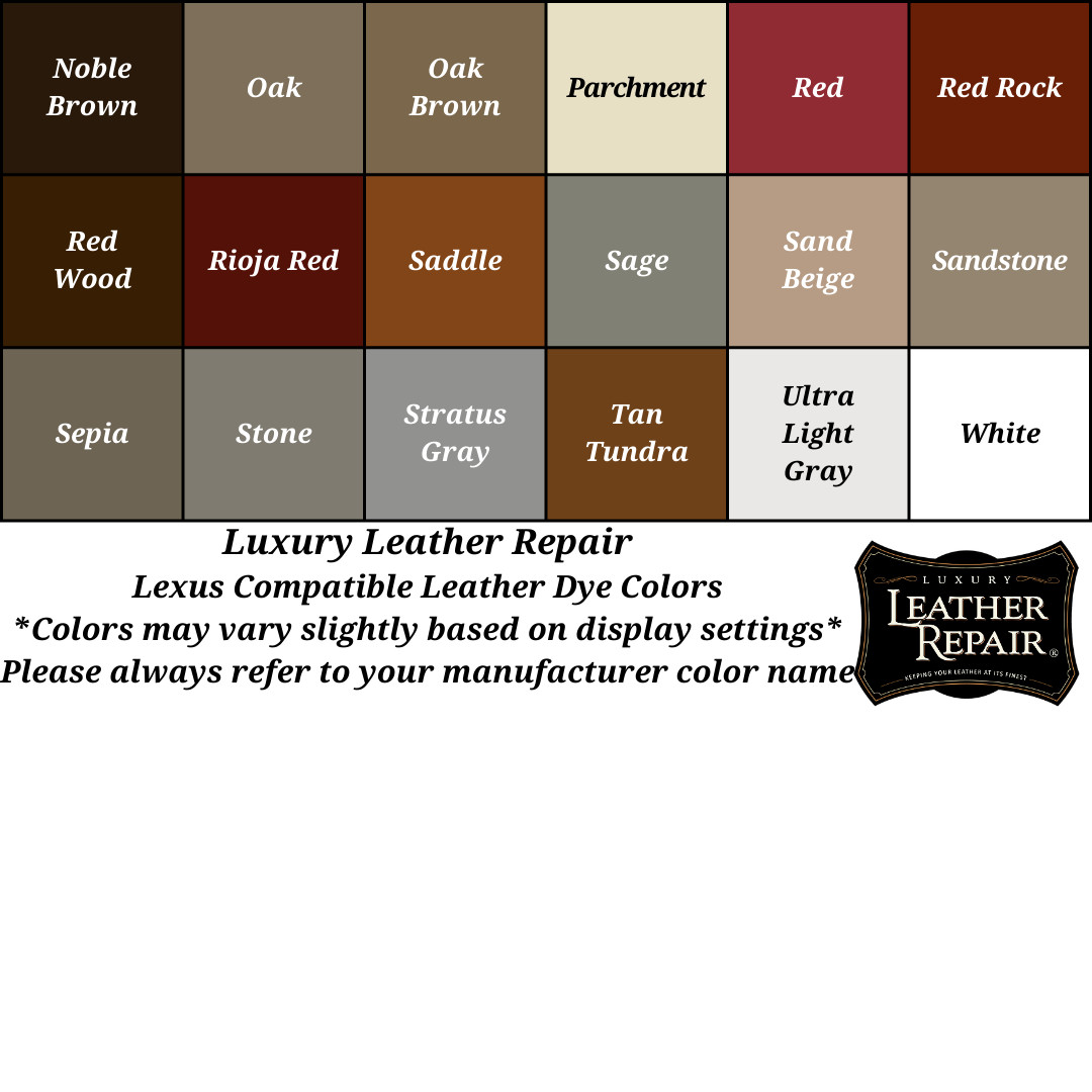 Professional Automotive Lexus / Toyota Leather and Vinyl Dye