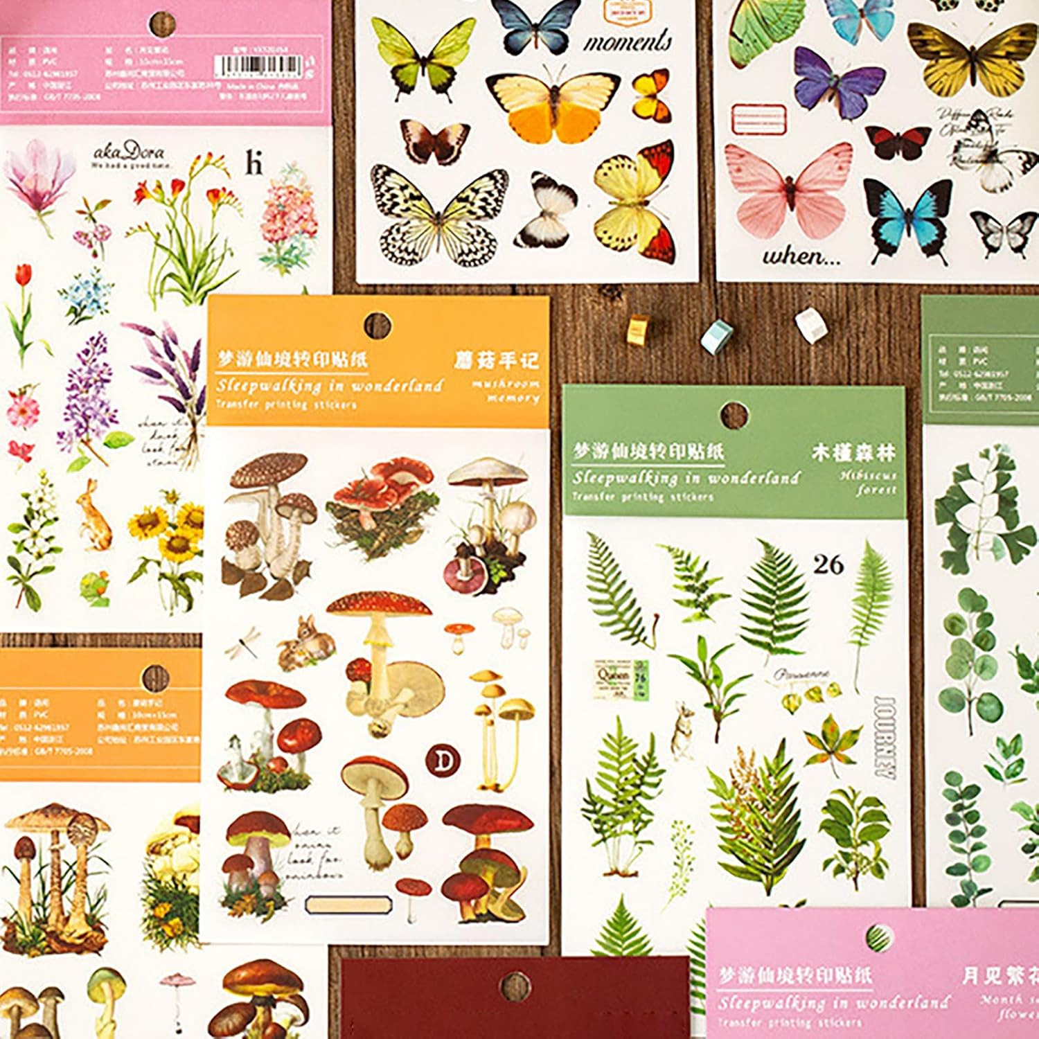10 Sheets Rub on Transfers for Crafts Vintage Rub on Transfer Stickers Flower Pl