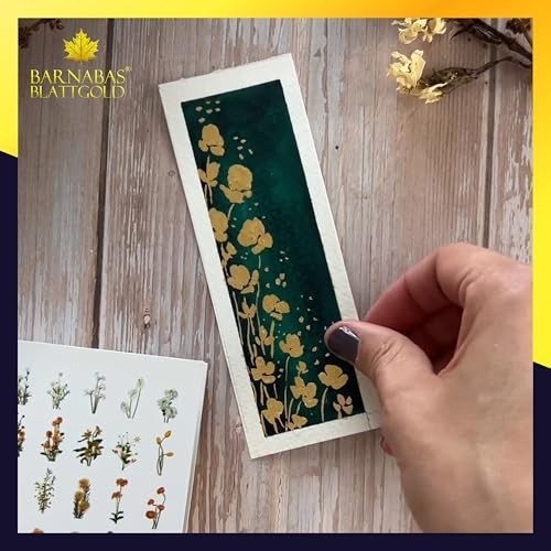 23.5K Gold Leaf Sheets – 25 Pack, 3.1″ for Arts, Crafts & Painting – Real Gold T
