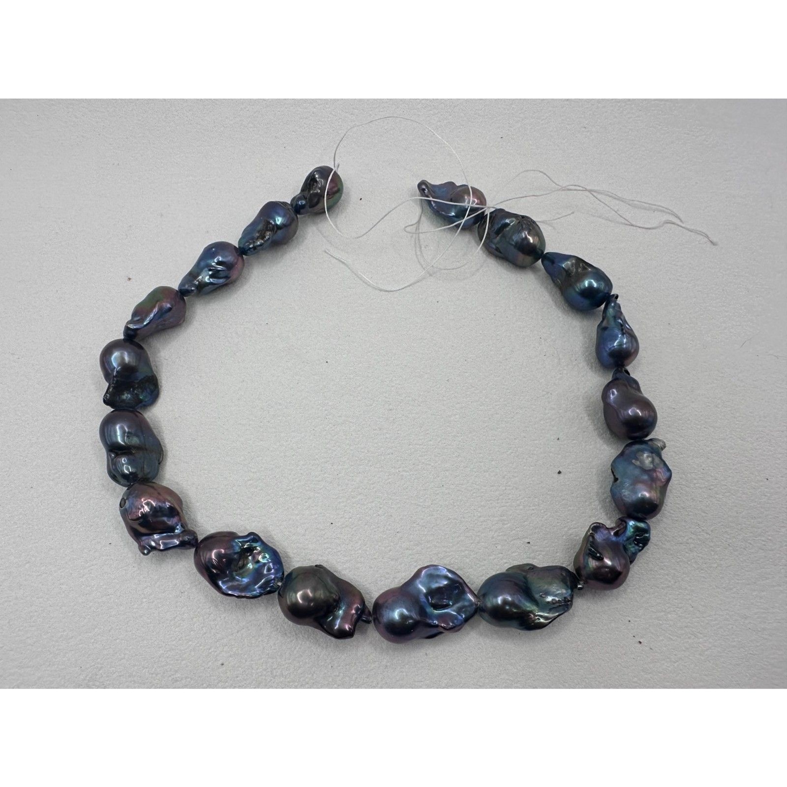 Peacock black baroque pearl strand for DIY