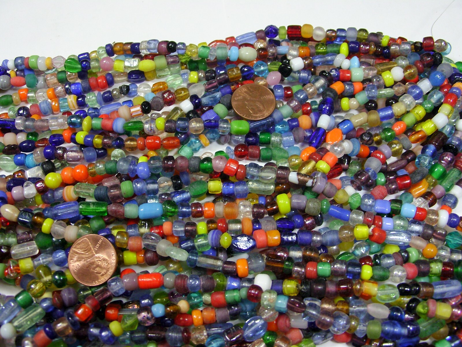 2 Pounds Assorted India Handmade Spacer Glass Beads Wholesale Bulk Lot (TD-71)