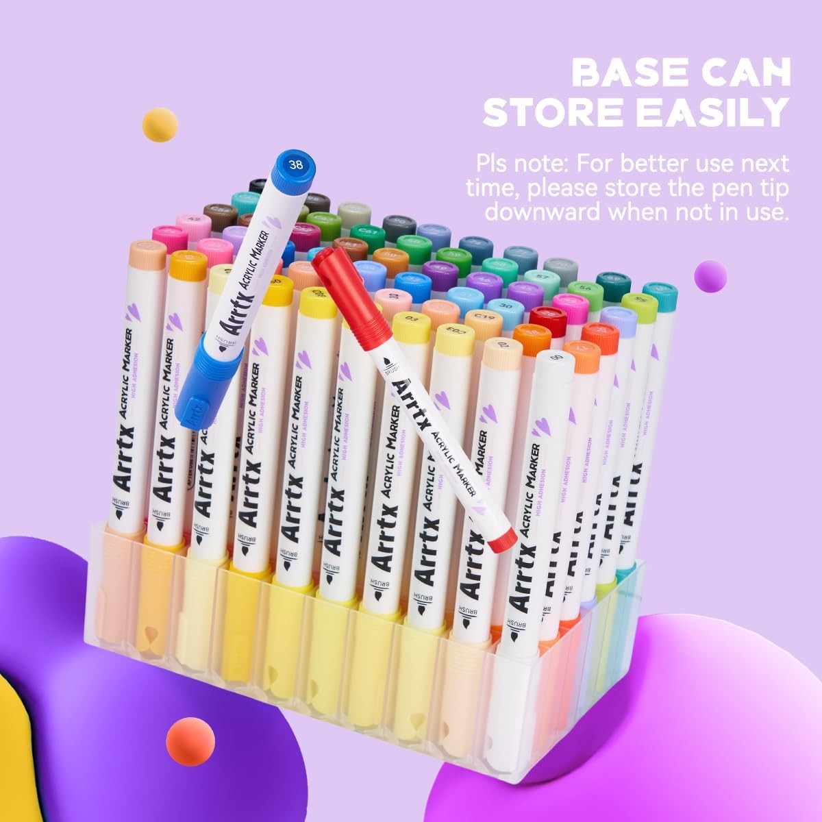 60 Colors Paint Markers Pens, Acrylic Paint Pens for Artists Adults Coloring …