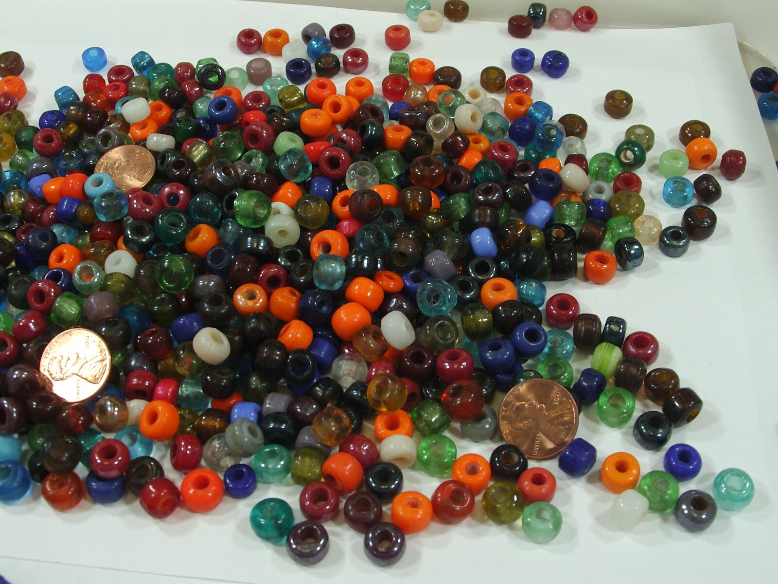 2 Pounds Assorted Color 6mm x 9mm Glass Pony Beads India Bulk Lot Sale (NBW-9)