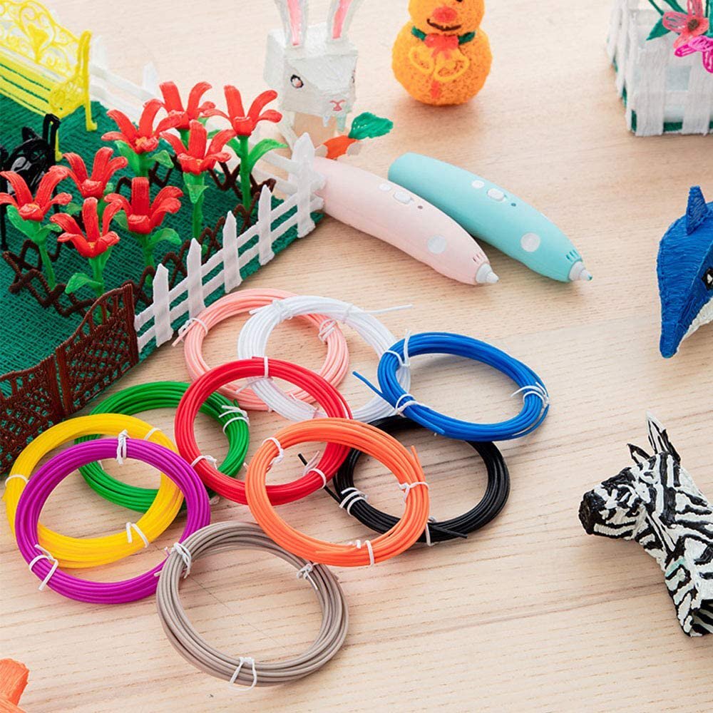 20 Colors 3D Pen Printer PLA Filament Refills High Precision 1.75mm 323 Feet