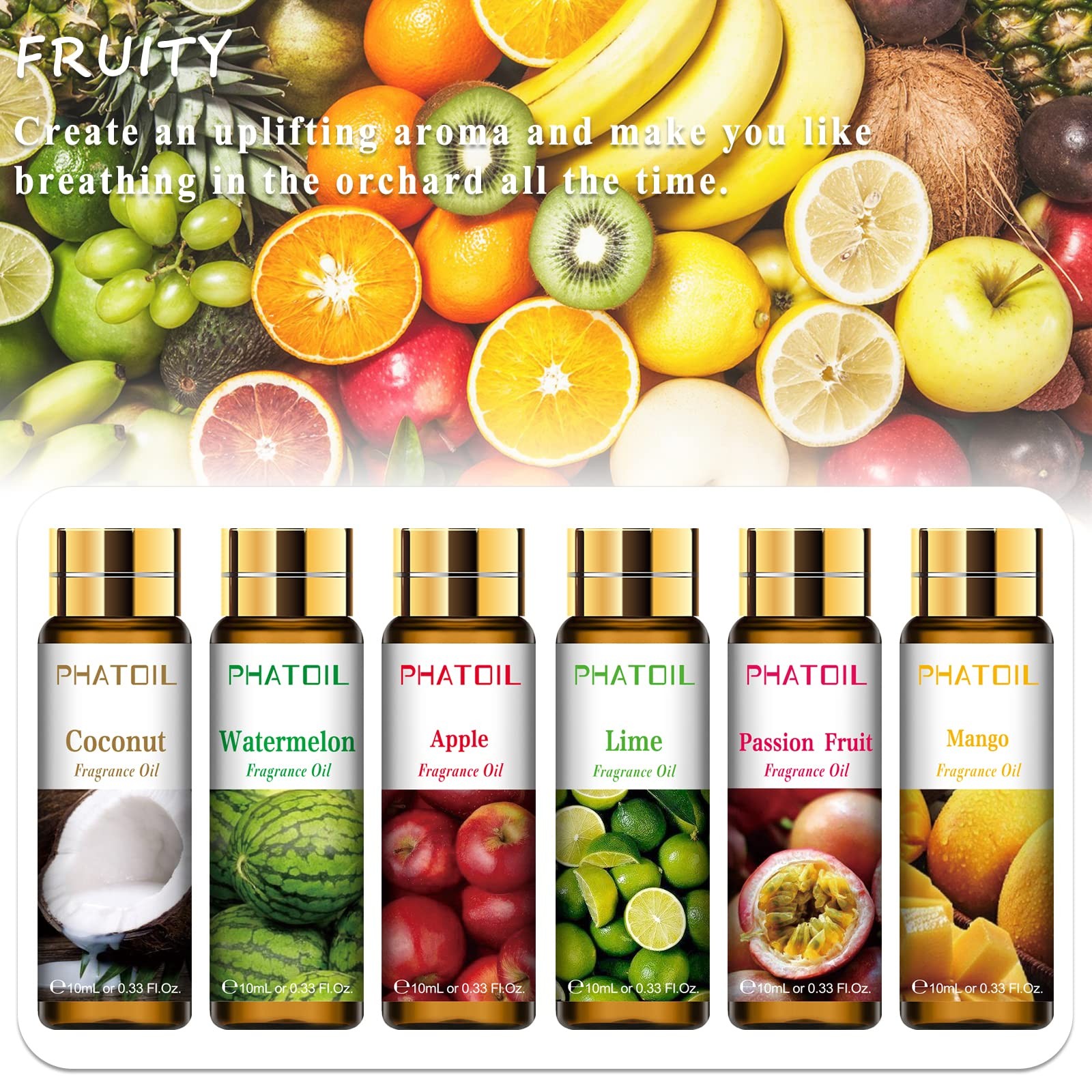 PHATOIL 9Pcs Fruity Fragrance Oil Gift Set, 2.97 Fl Oz (Pack of 1)
