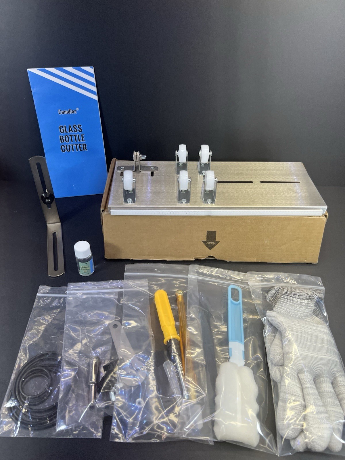Glass Bottle Cutter For Round Bottles with Glass Cutting Oil,Cutting Kit/Wine/B