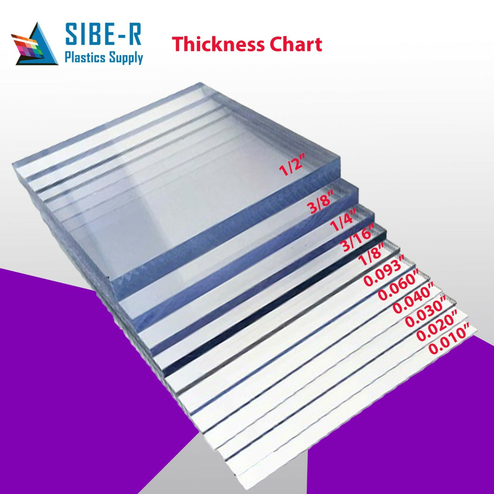 Polycarbonate Plastic Sheet – 1/8″ Thick – Clear – Pick Your Size