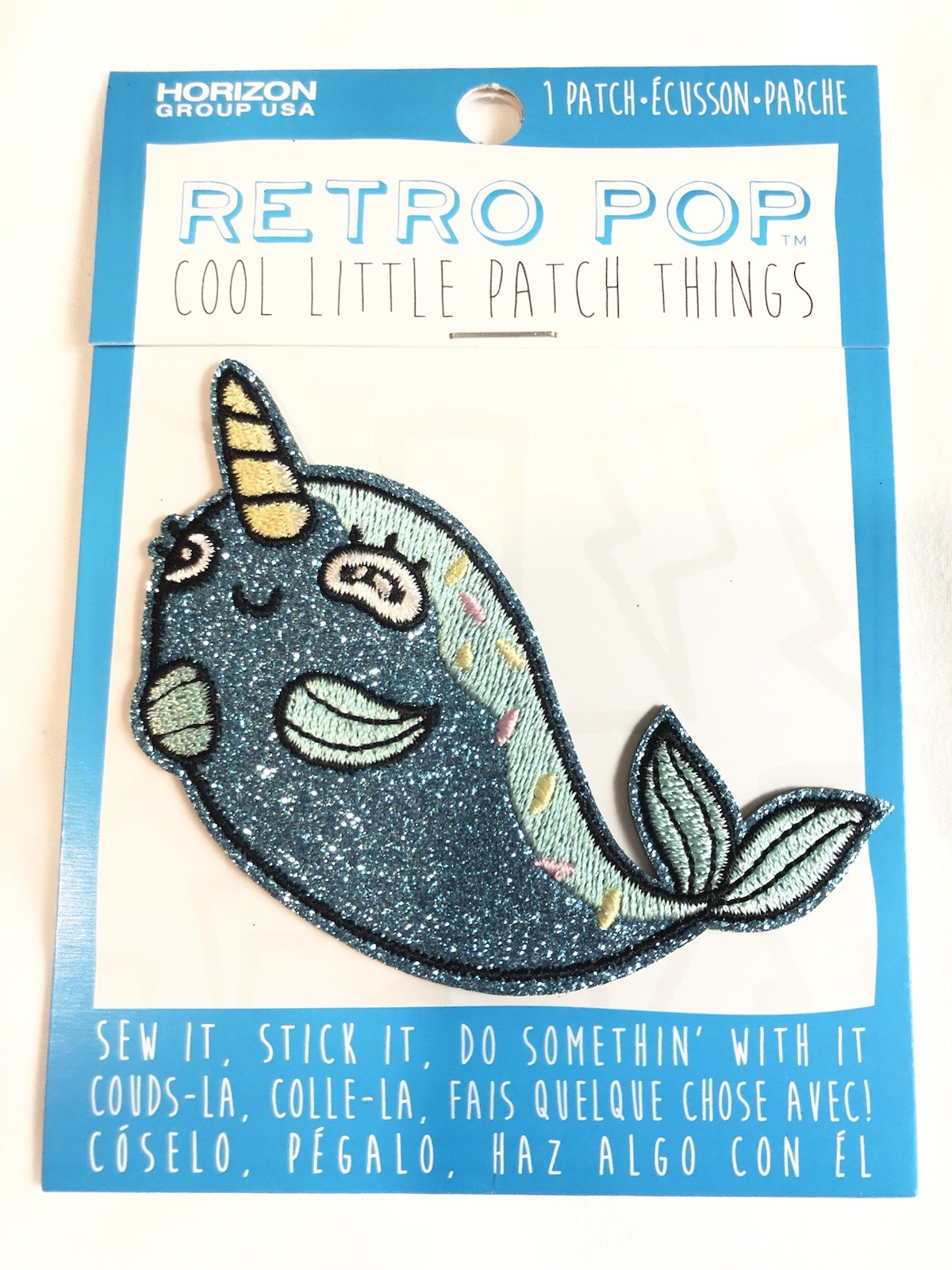 100 PACK Retro Pop Cool Little Things Narwhal Patch Sew or Stick Embroidered