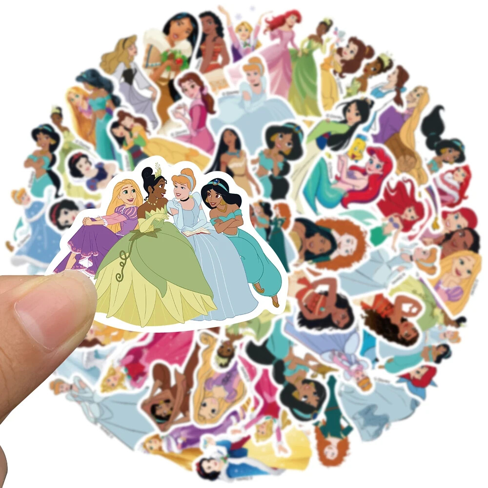 PRINCESSES From DISNEY 50pc STICKER SET, Little girls of all ages love them.