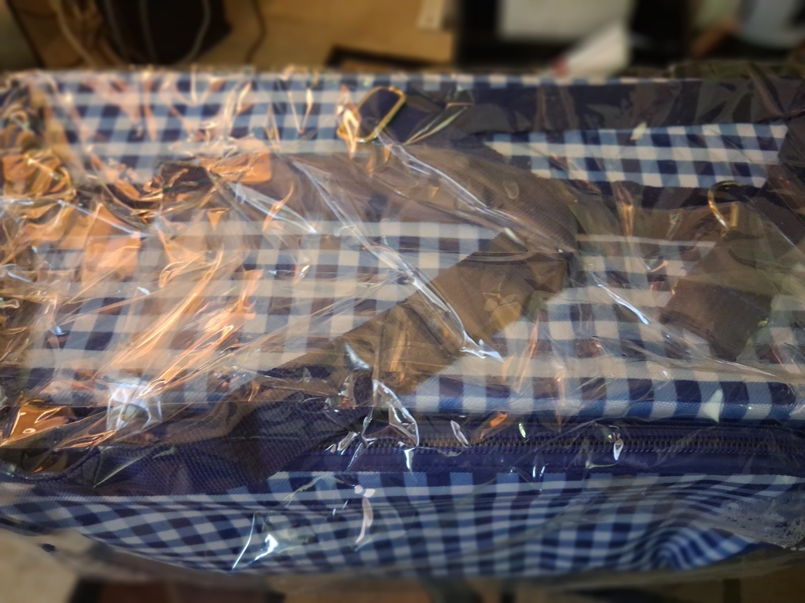Diamond Press Mega Marker and Ink Kit with Gingham blue Storage Bag NWT