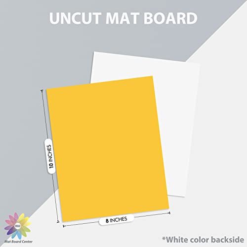 Pack of 25 Uncut Mat Boards Assorted Colors Full Sheet for DIY Frames Crafts