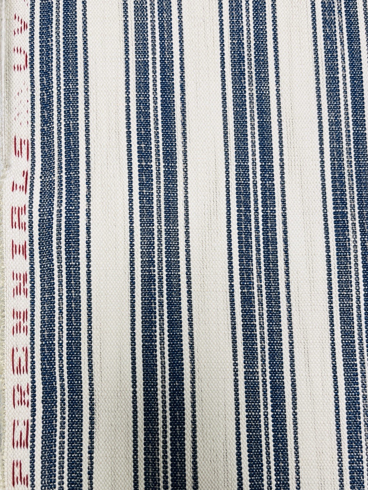 PERENNIALS INDOOR OUTDOOR PERFORMANCE FABRIC COASTAL STRIPE CERULEAN BY THE YARD