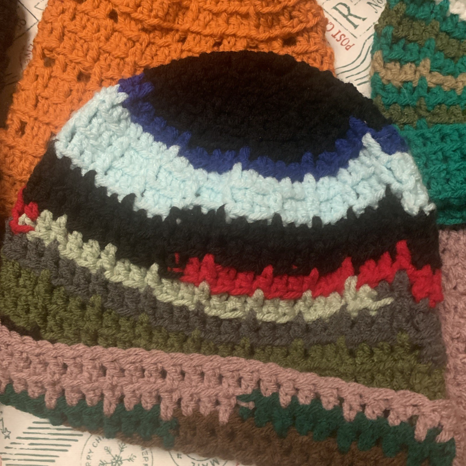 Lot of 26 Piece Hand Crochet Hats Unisex Adult Children Handmade NEW Assorted