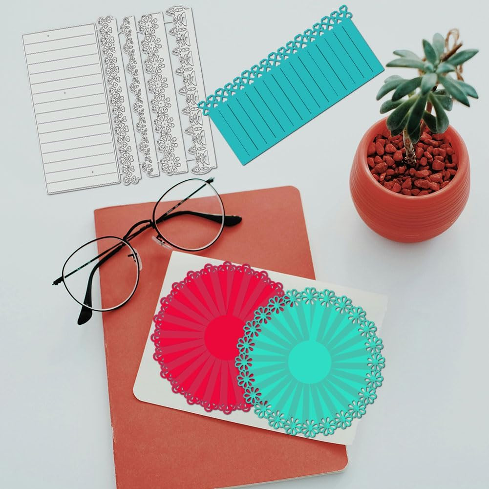 Rosette Metal Die Cuts, Flower Lace Cutting Dies Card Borders Carbon Steel Embos