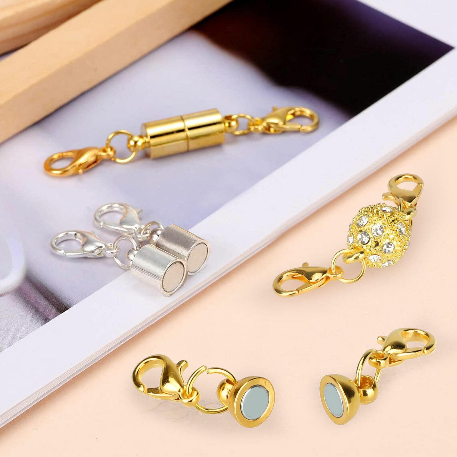 24Pcs Metal Strong Magnetic Clasps Connectors For Jewelry Necklace Making A