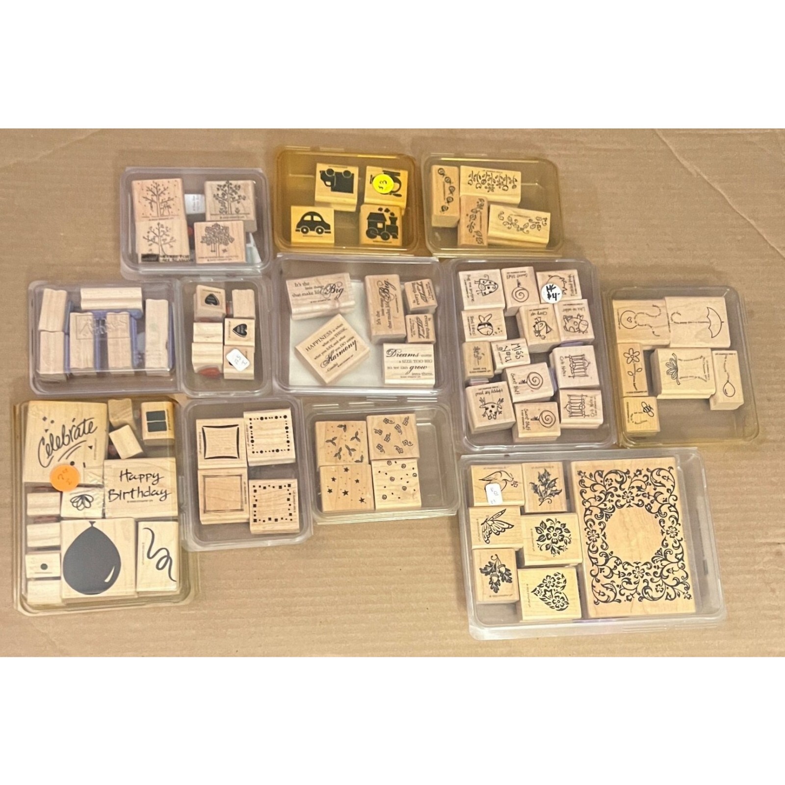 Stampin Up Lot 70+ 12 sets Rubber Wood Stamps Varies Designs Crafts