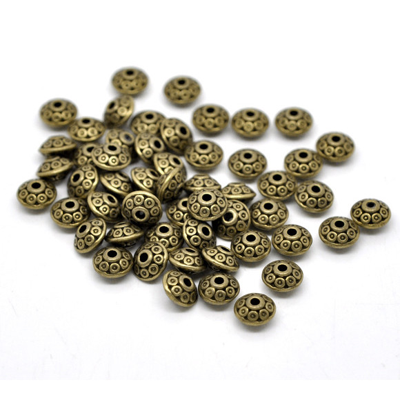 Antiqued Silver Plated 6mm Spacer Beads B0561 – 20, 50 Or 100PCs