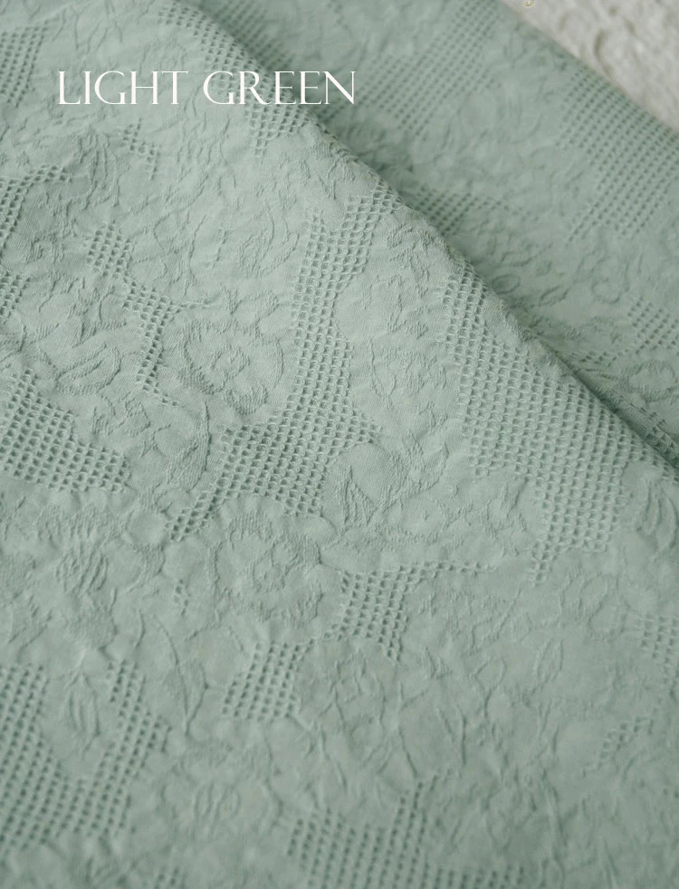 55” Wide By Yard Vintage Plaid Lace Jacquard Cotton Fabric For Shirt Dress