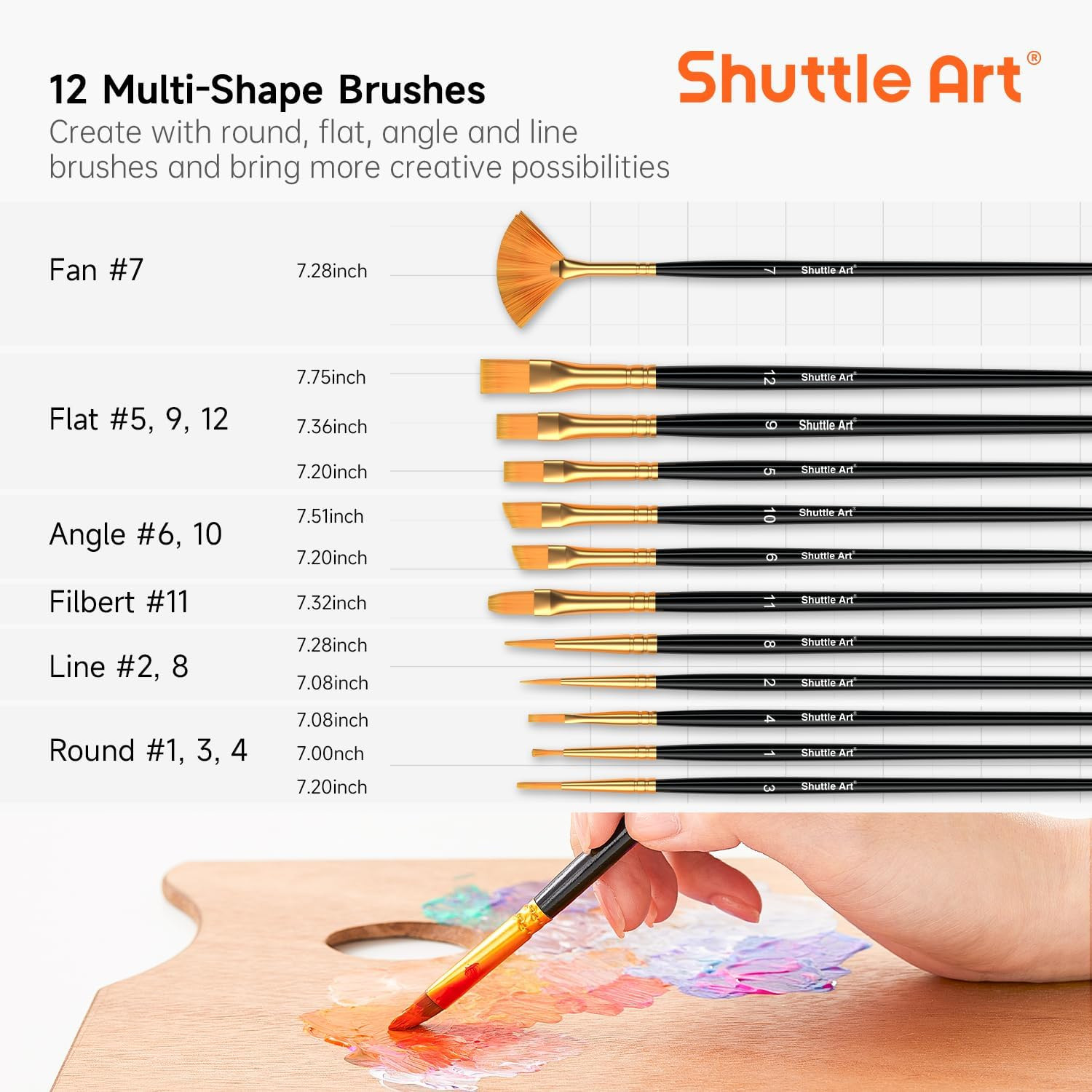 36 Colors Acrylic Paint Set With Brushes & Palette For Artists Kids & Adults NEW