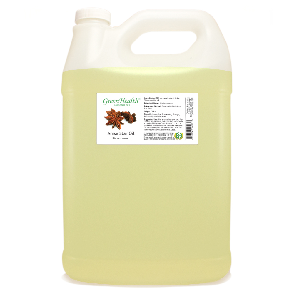Bulk 1 Gallon Anise Star Essential Oil (100% Pure & Natural) – GreenHealth