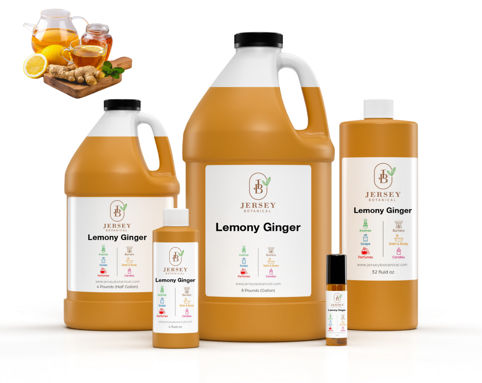 Lemon Ginger Fragrance Oil For Candle, Soap Making Incense 100 Pure Grade Bulk
