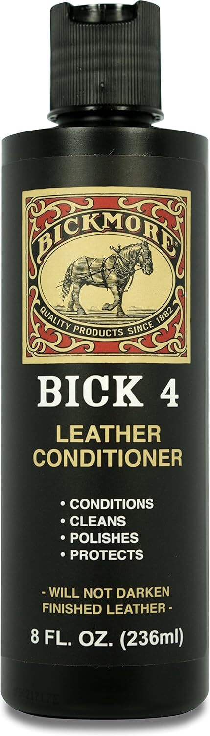 Bick 4 Leather Conditioner and Leather Cleaner 8 Oz – Will Not Darken Leather