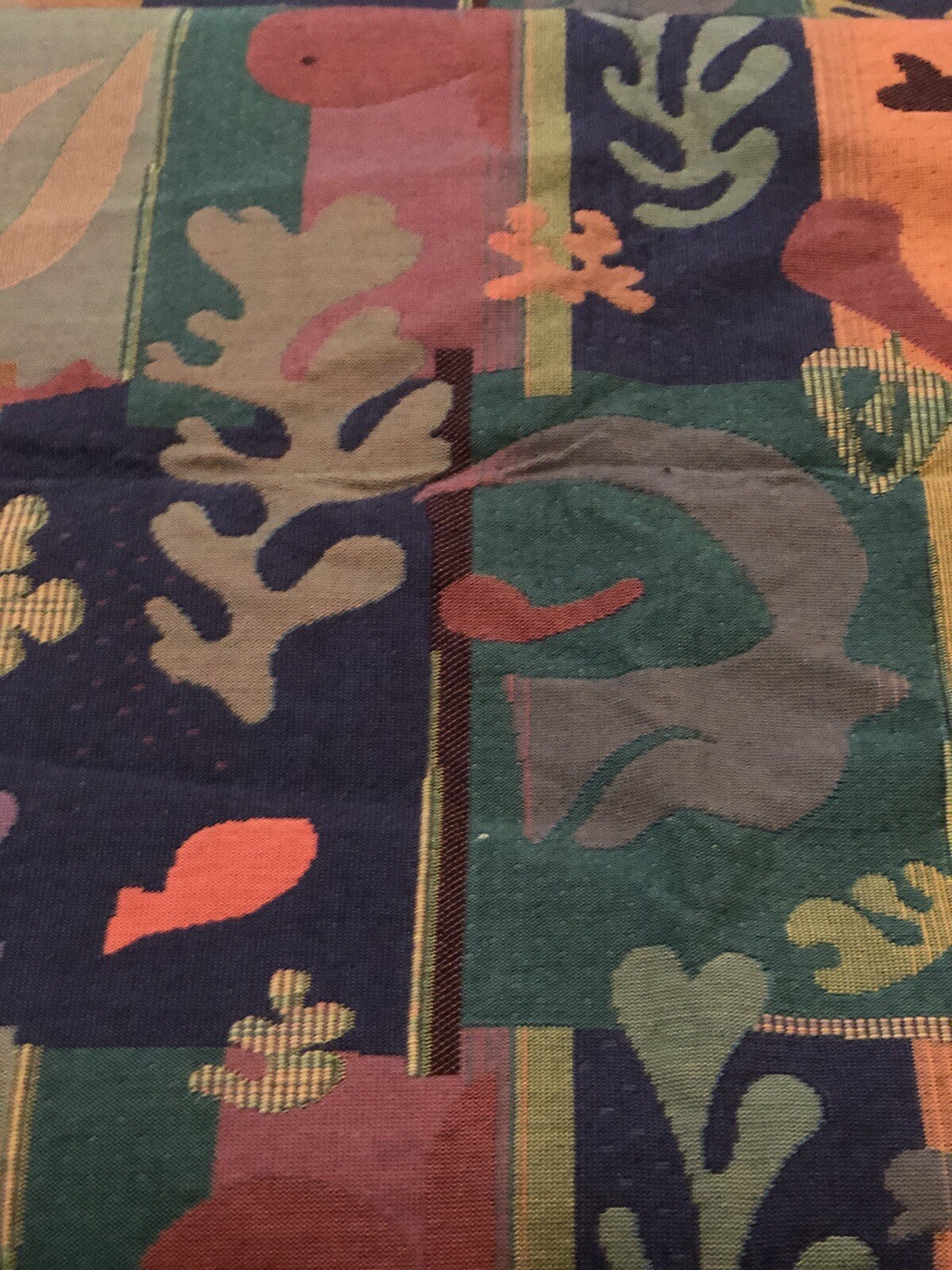 Stunning Modern Abstract upholstery fabric, blue background