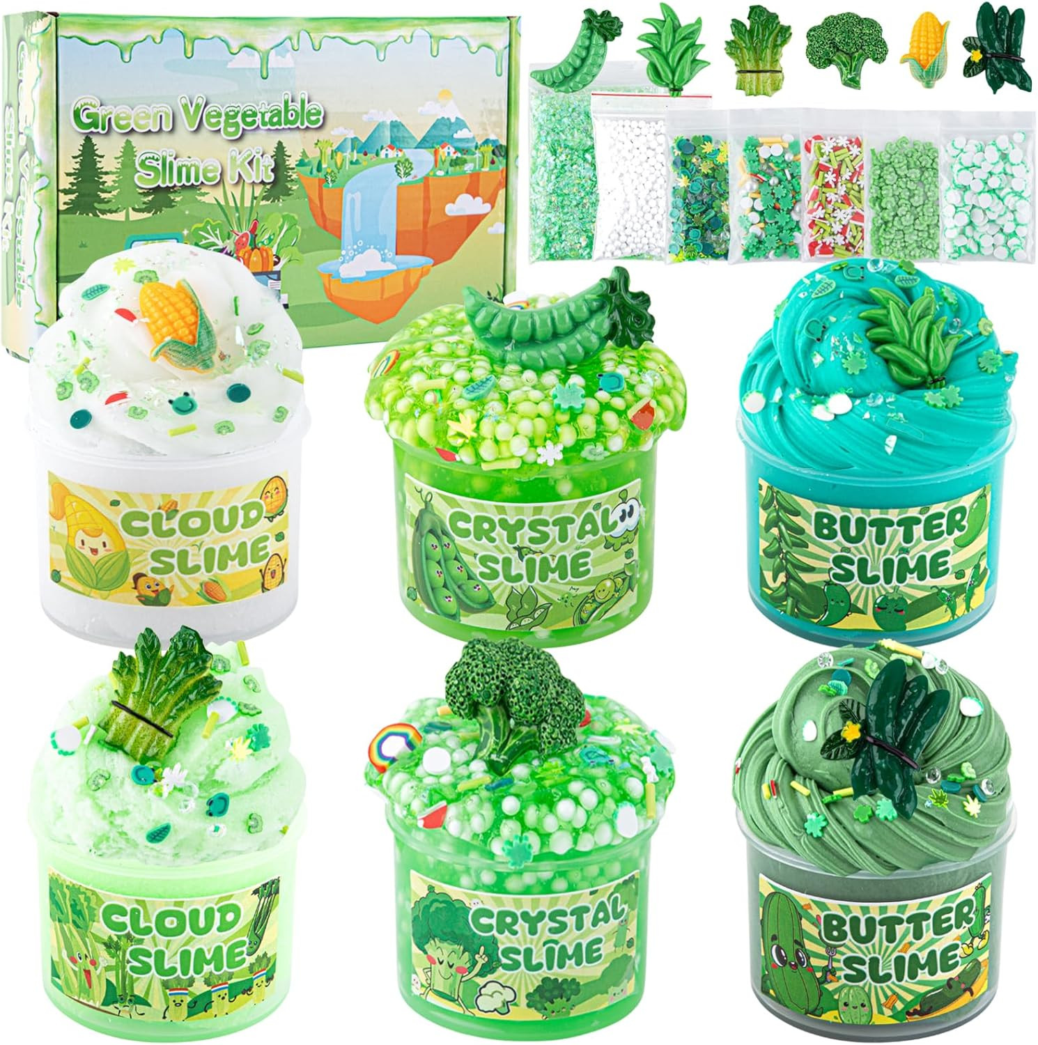 6Pack Cloud Slime Kit Girls Ages 8-12 Party Bag Stuffer Birthday Gift