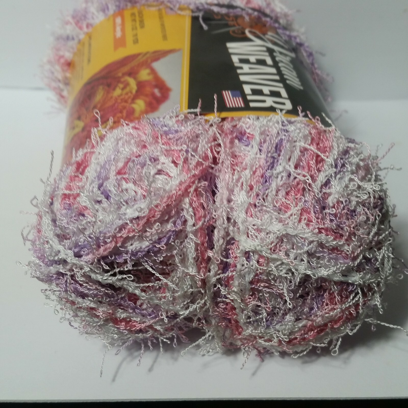 Pastel Light Pink Purple White Scrubby Yarn Acrylic Twin Pack USA Made Blossom