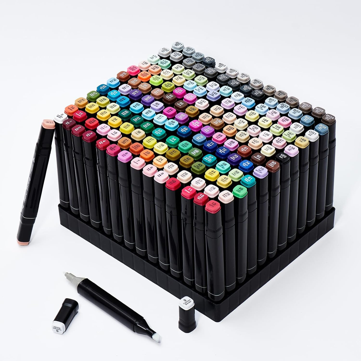 168 Colors Alcohol Markers Set Dual Tip Fine & Chisel Professional Art Marker…