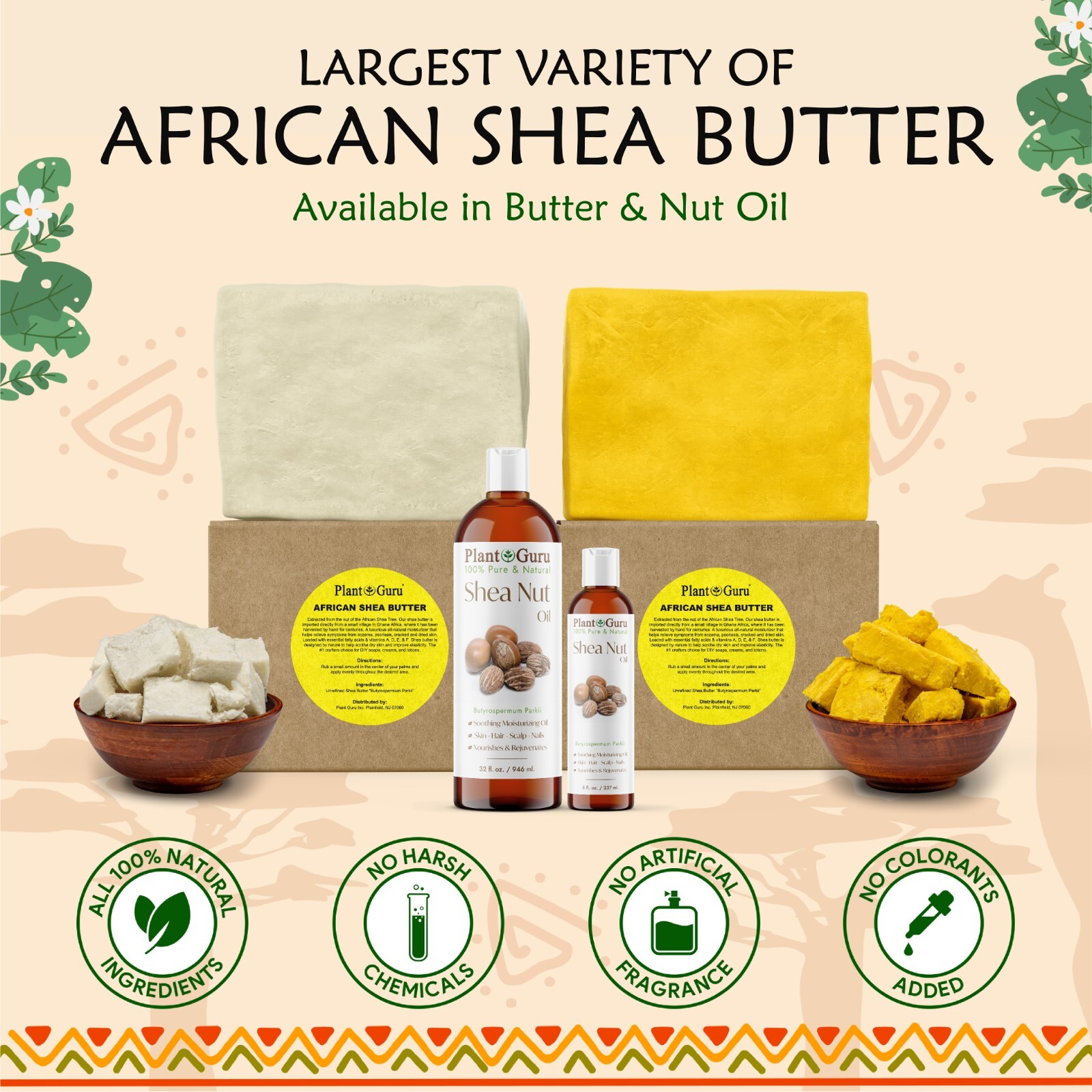 Raw African Shea Nut Butter Oil 8 oz. 100% Pure Natural Unrefined