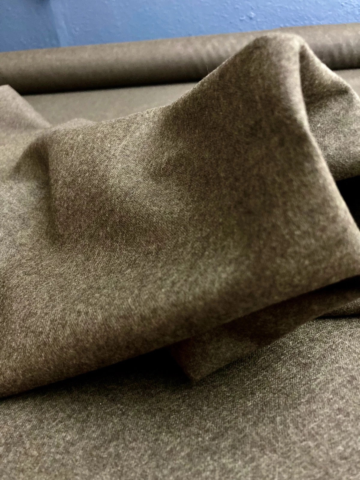 Lightweight Designer Wool – Deep Olive Green – The Fabric Store New Zealand