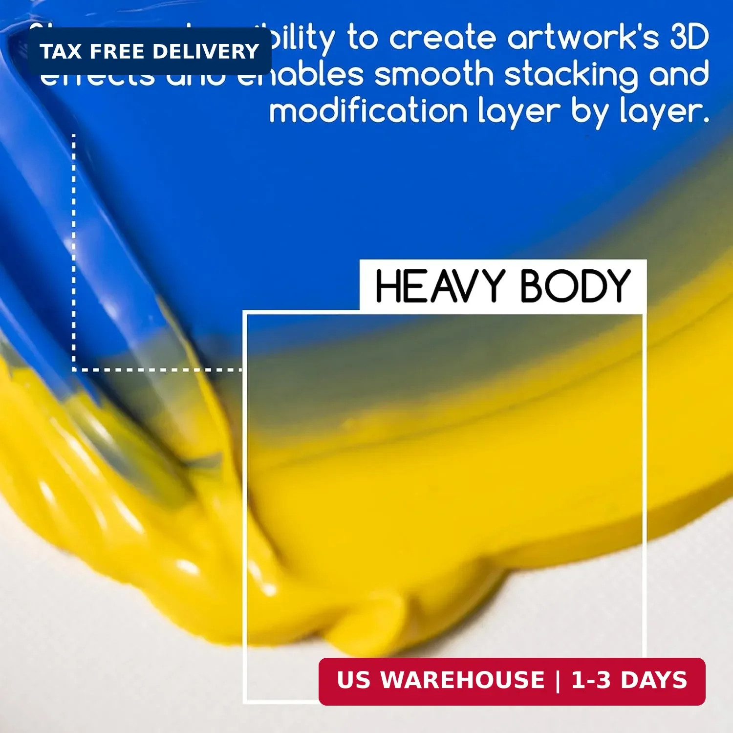 Acrylic Paint: Pack of 2 Heavy Body Acrylic Paints Titanium White