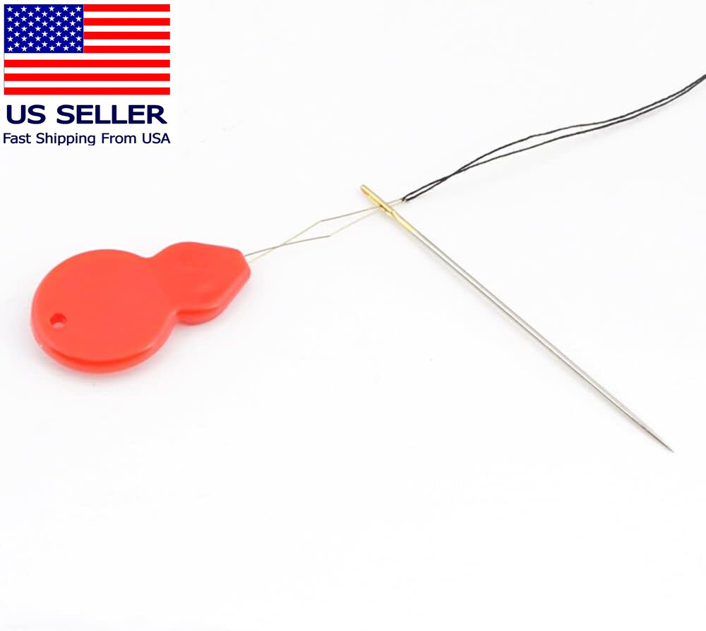 Reusable Plastic Needle Threaders with Clear Box Random Color 5 Pieces Professio