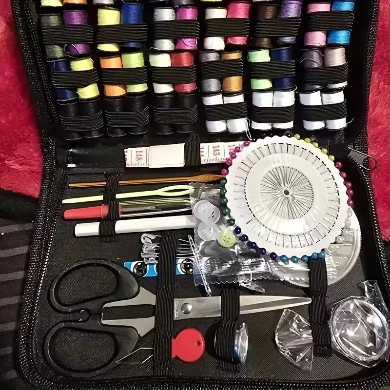 1pc Portable Sewing Kit 127pcs/Set Thread Box Hand Stitching Sewing Tools