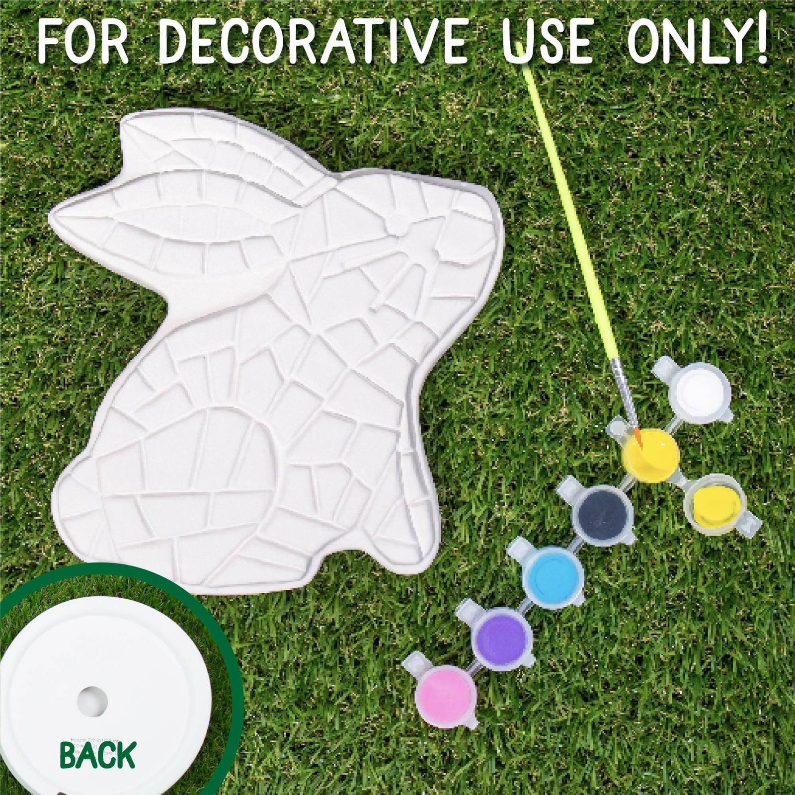 Creative Roots Paint Your Own Bunny Garden Stone, Craft Kits, Stepping Stones…