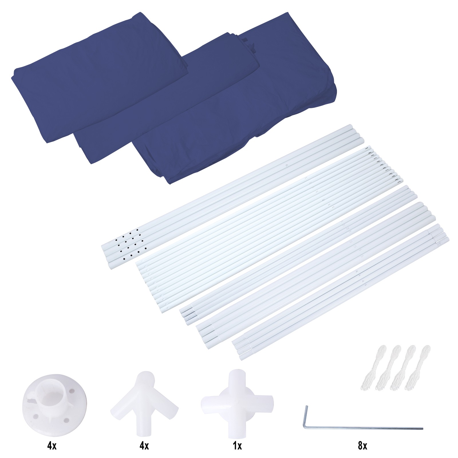 3 * 3m Spiral Tube Pergola Made of Blue PE Fabric, 10’x10 ‘ Party Tent